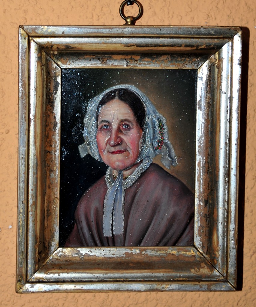 Alte Frau (Öl auf Metall)