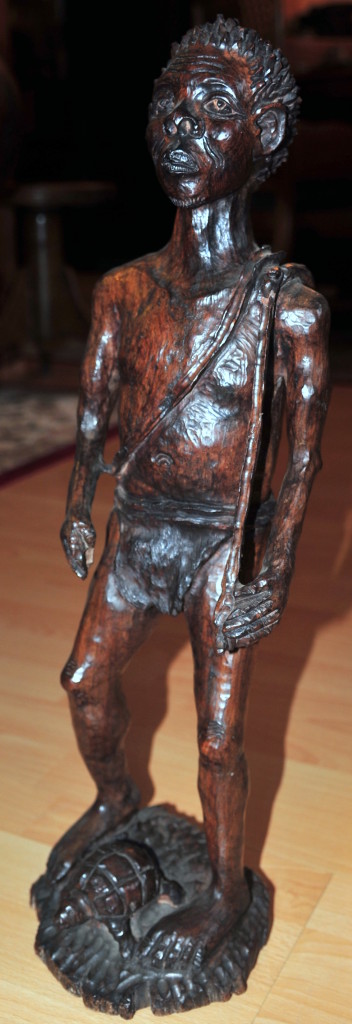 Kleinskulptur, afrikanischer Jäger, Namibia
