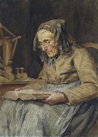 A. Anker Lesende Frau